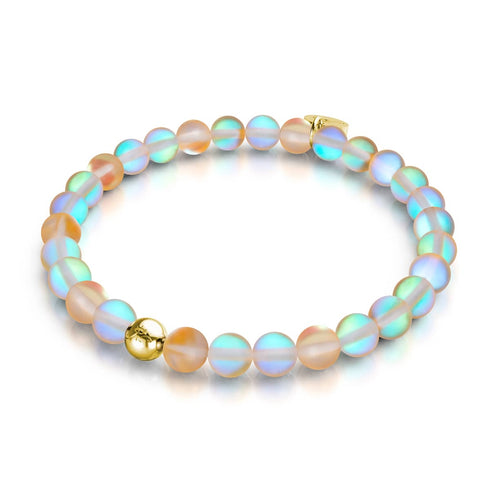 Pêche | Or Vermeil .925 | Bracelet de perles de verre sirène