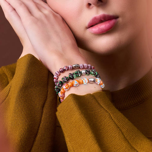 Mûre | Argent sterling 925 | Bracelet Millefiori