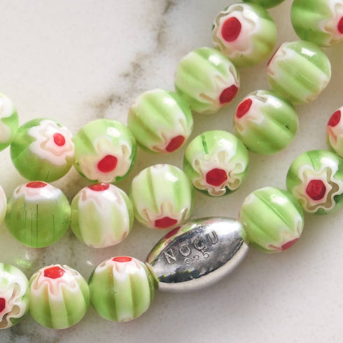 Sauge de Sicile | Argent sterling 925 | Bracelet Millefiori