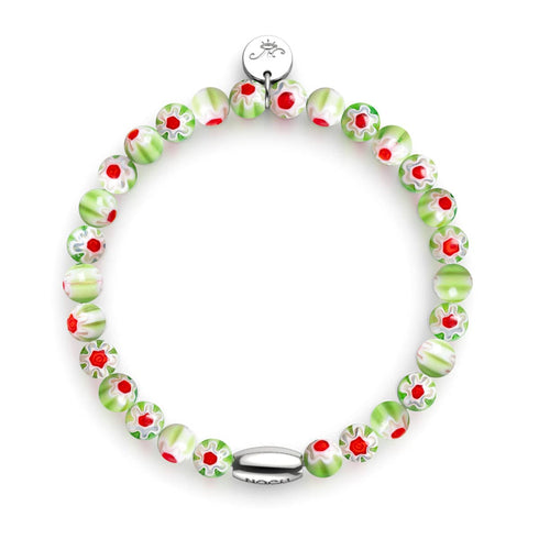 Sauge de Sicile | Argent sterling 925 | Bracelet Millefiori