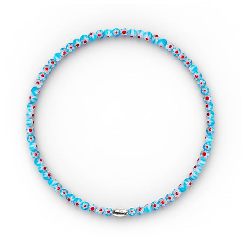 Azzurro | Silver | Millefiori Wrap