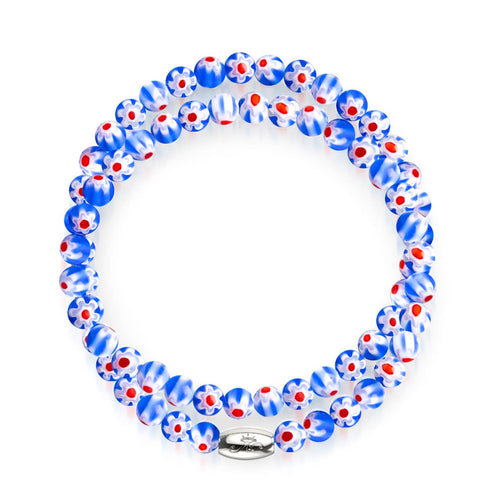 Iris italiens | Argent | Enveloppement Millefiori