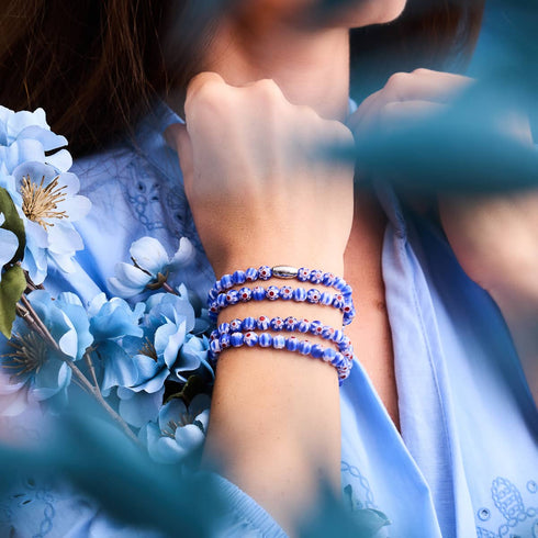 Iris italiens | Argent | Enveloppement Millefiori