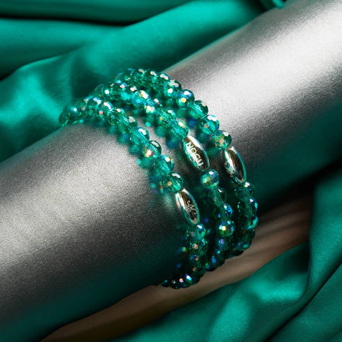 Turquoise foncé | Bracelet prisme à facettes