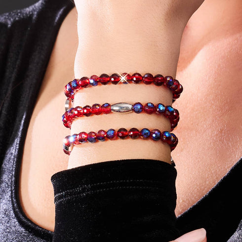 Grenat | Bracelet prisme à facettes