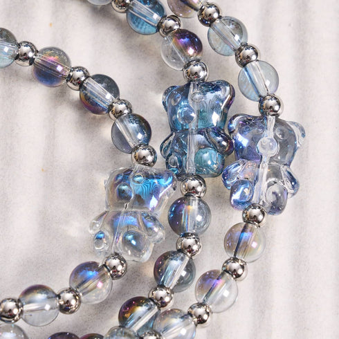 Bracelet Licorne Bleu | Argent | Ours scintillant