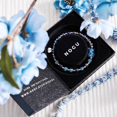 Bracelet Licorne Bleu | Argent | Ours scintillant