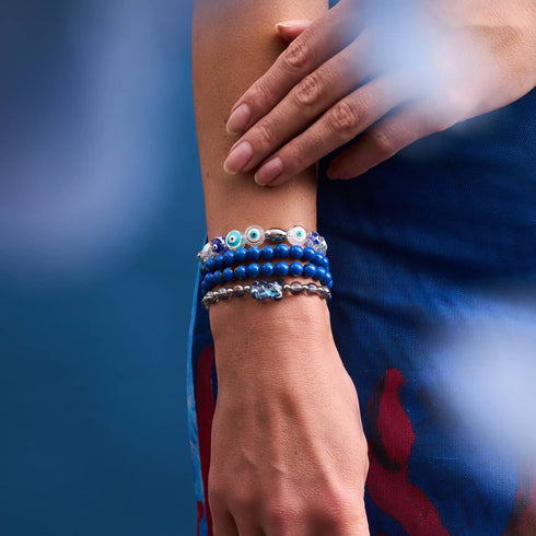 Bracelet Licorne Bleu | Argent | Ours scintillant