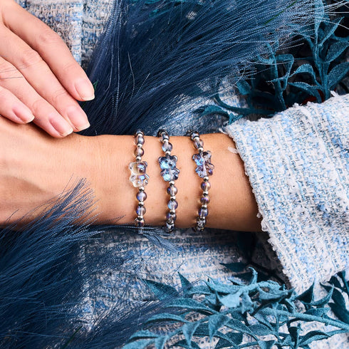 Bracelet Licorne Bleu | Argent | Ours scintillant