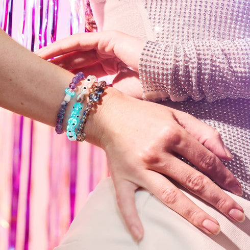 Bracelet Licorne Violet | Argent | Ours Double Shimmer