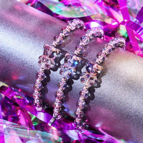 Bracelet Licorne Violet | Argent | Ours Double Shimmer