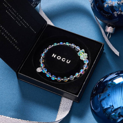 Bracelet Licorne Blanc | Argent | Ours scintillant