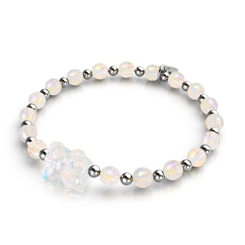 Bracelet Licorne Blanc | Argent | Ours scintillant