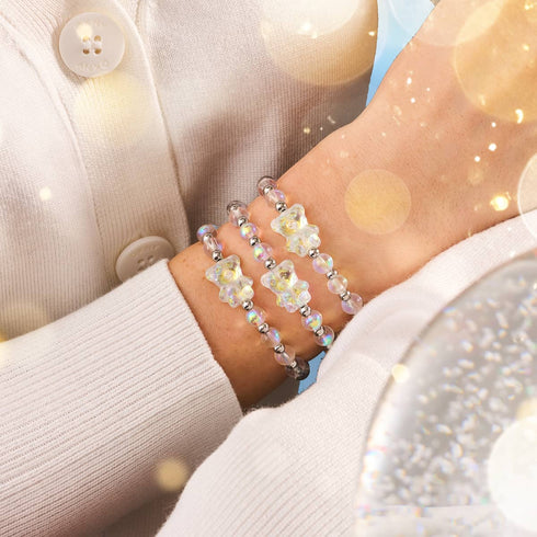 Bracelet Licorne Blanc | Argent | Ours scintillant
