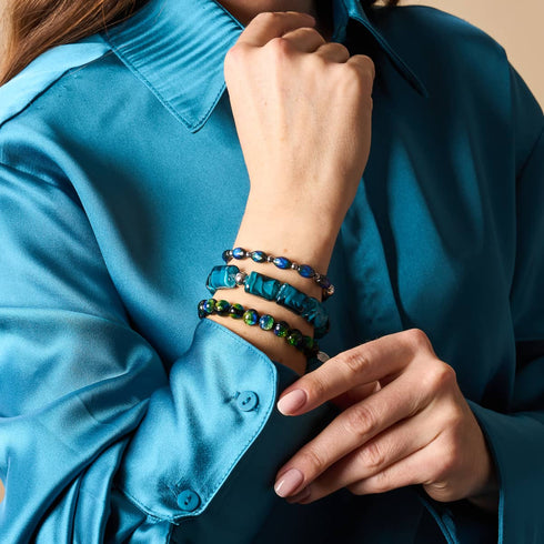 Bracelet en verre de sorcière | Hermione turquoise