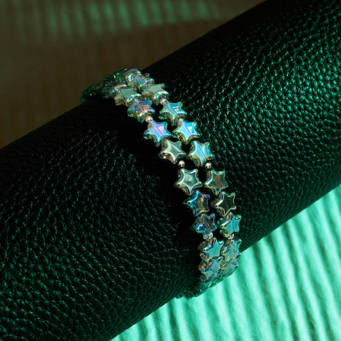 Émeraude boréale | Argent sterling 925 | Enveloppe étoilée