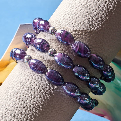 Tourbillon violet | Bracelet en verre Tempête