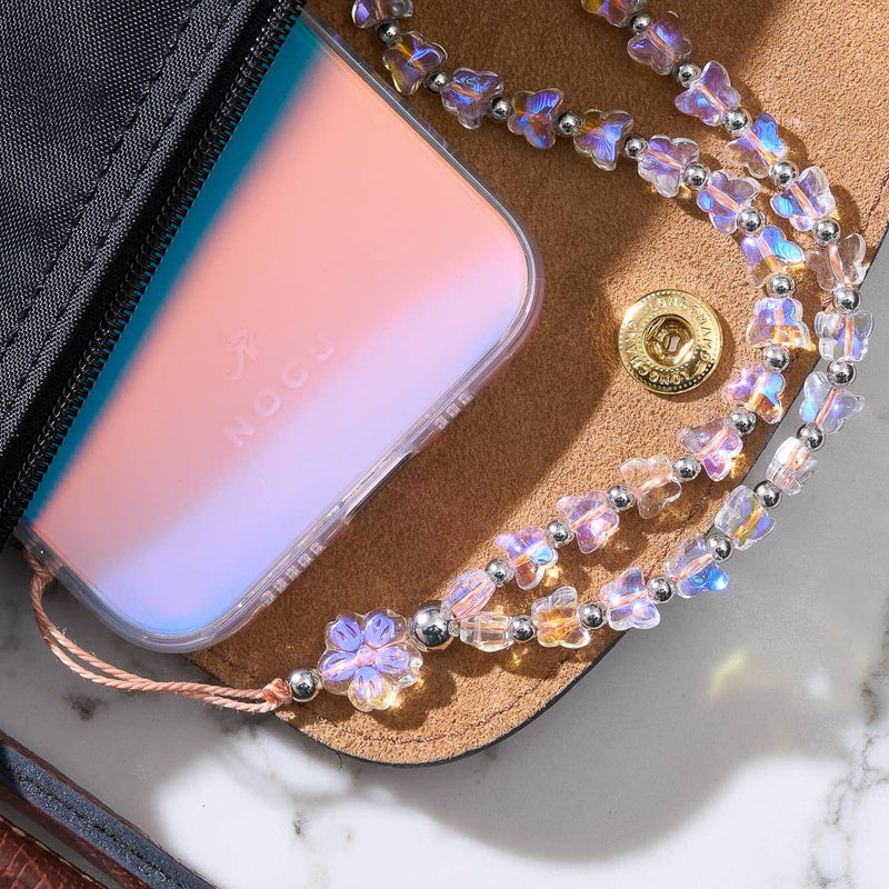 Rosée du matin | Verre papillon | Breloque pour téléphone