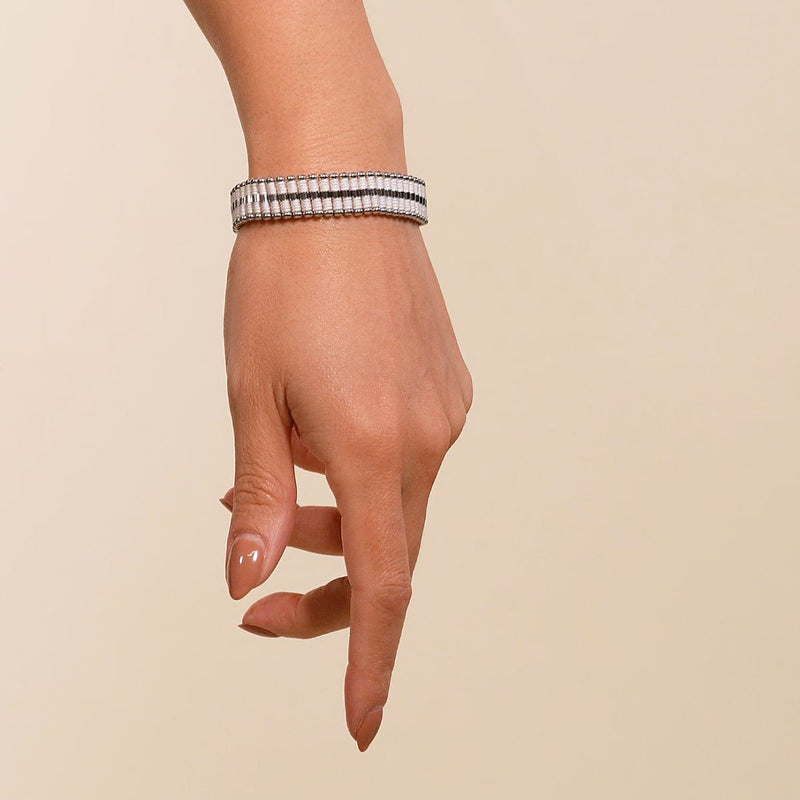 Blanc | Argent | Bracelet Amici
