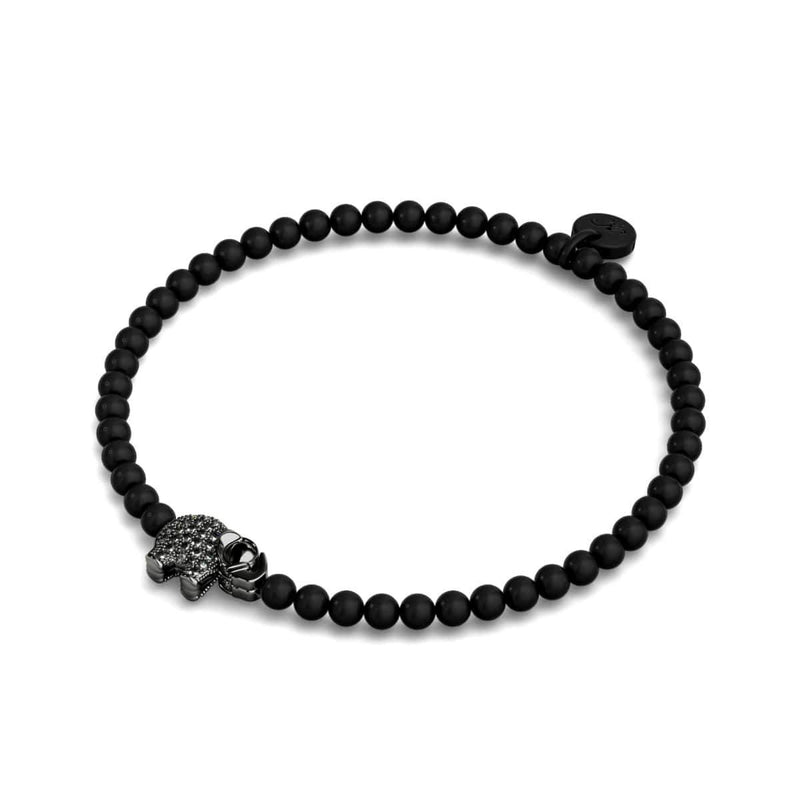 Sanctuaire | Bronze à canon | Bracelet à breloques éléphant en cristal 