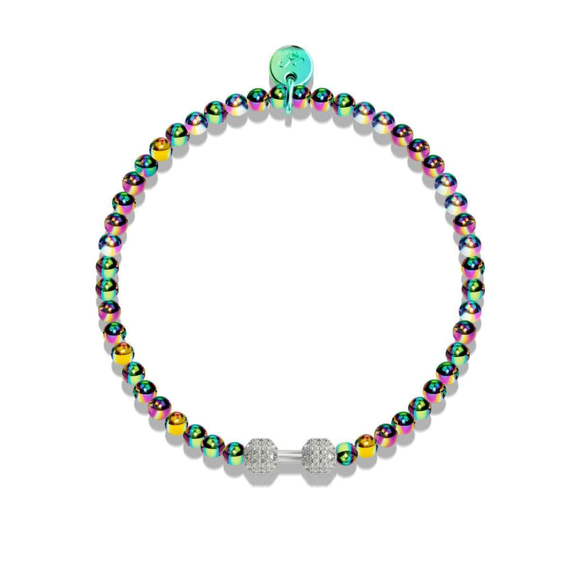 Pompe | Licorne Argent | Bracelet de remise en forme en cristal