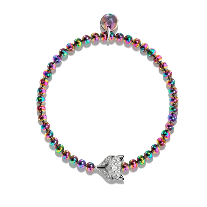 renarde | Licorne Argent | Bracelet Renard Cristal