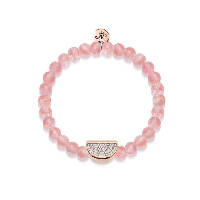 Juteux | Or rose 18 carats et apyrite rose | Melon de cristal