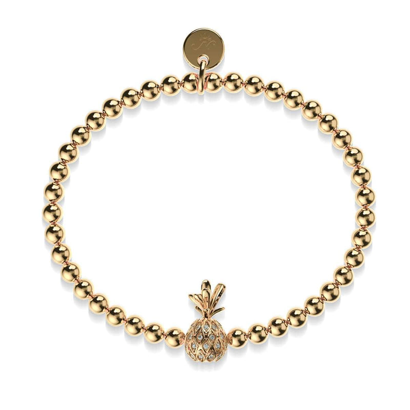 Piña Colada | Or 18 carats | Bracelet Ananas Cristal