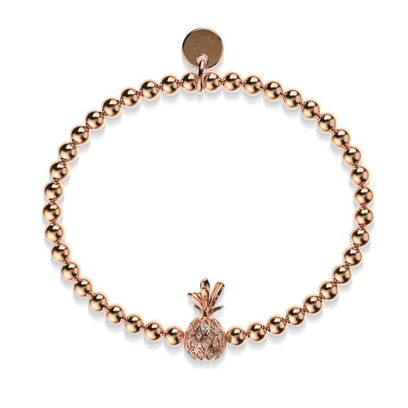 Piña Colada | Or rose 18 carats | Bracelet Ananas Cristal