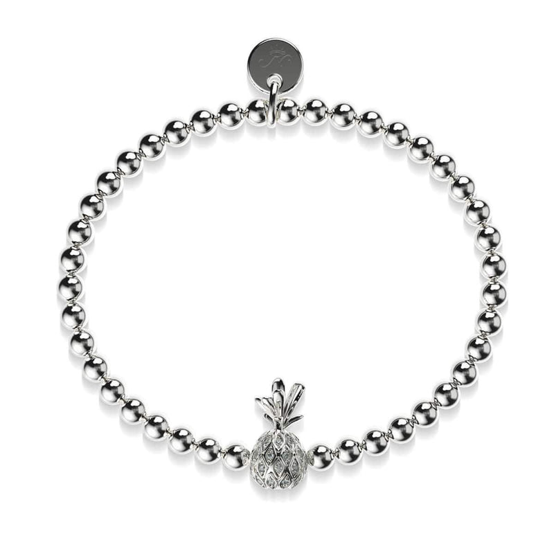Piña Colada | Argent | Bracelet Ananas Cristal