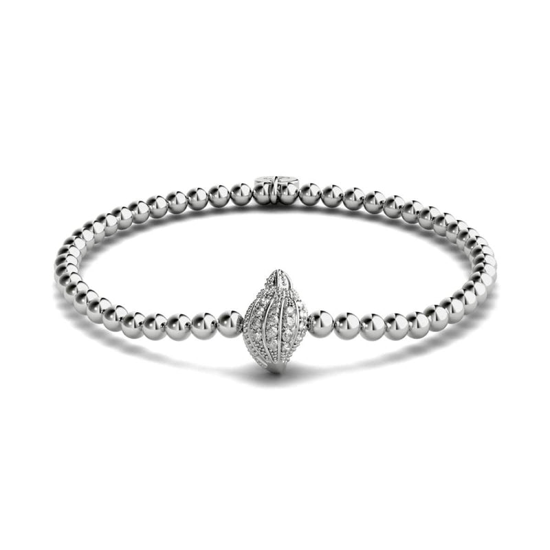 île | Argent | Bracelet à breloques en coquille de conque en cristal 