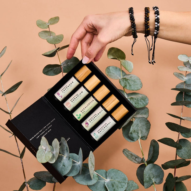 Tourmaline x Pierre de lave | Argent sterling .925 | Bracelet Mini Diffuseur