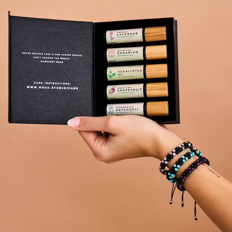 Turquoise x Pierre de lave | Argent sterling .925 | Bracelet Mini Diffuseur