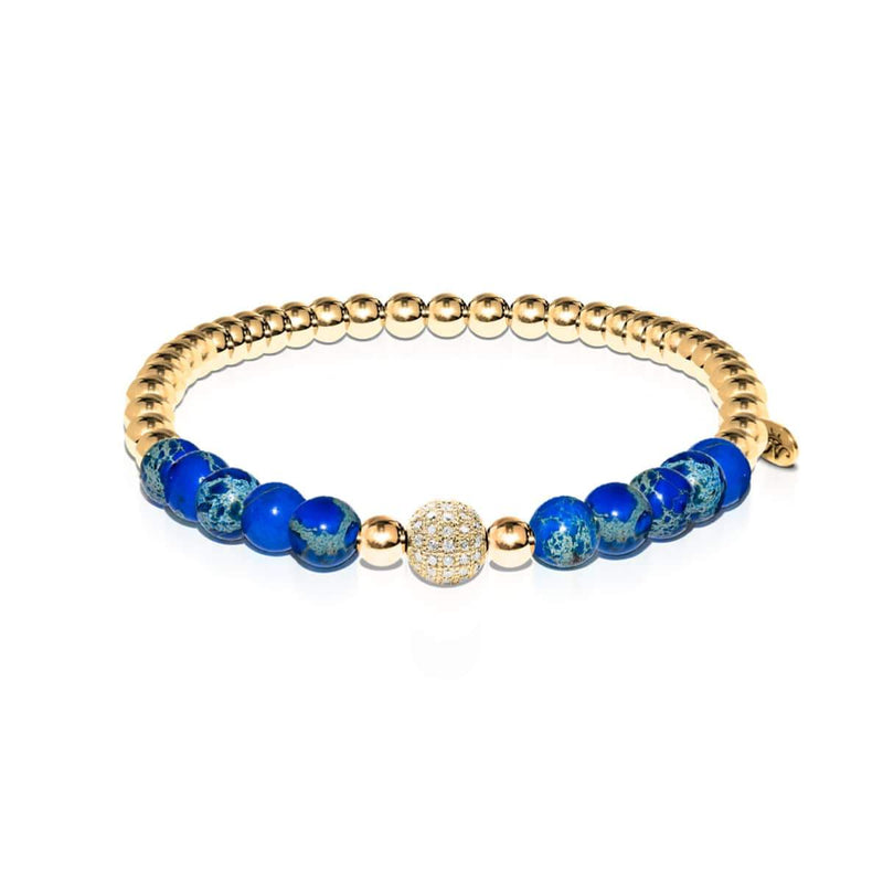 Atlantide | Or 18 carats | Bracelet de pierres précieuses de mer en cristal