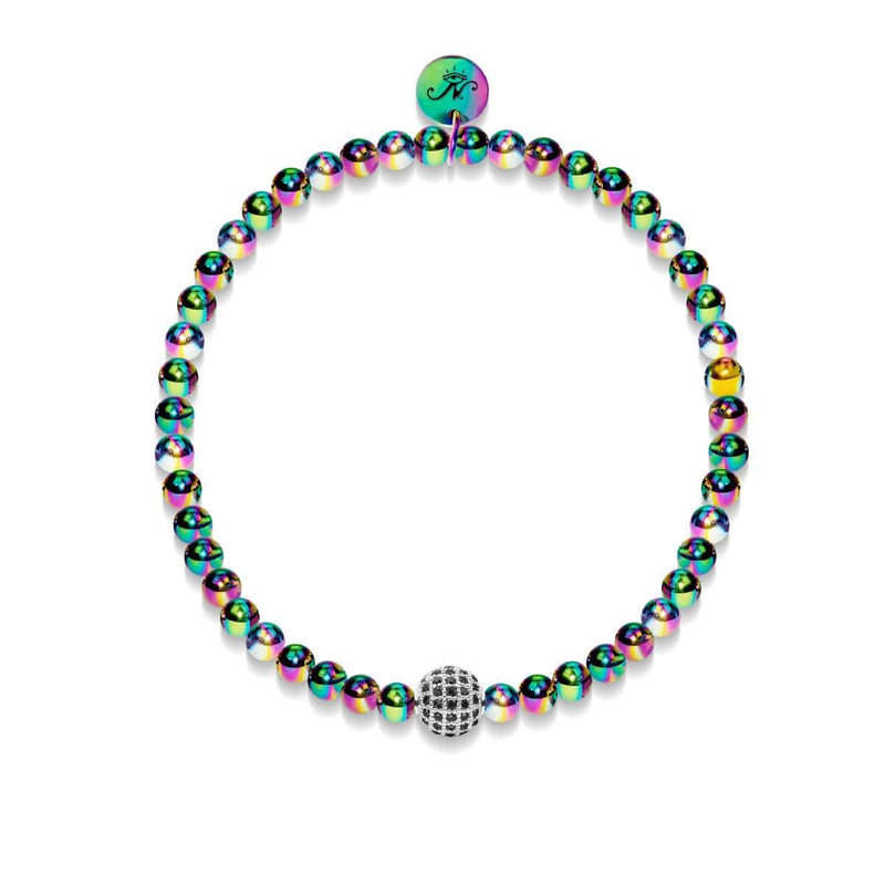 Charismatique | Licorne Argent | Cristaux de zircone cubique noire | Bracelet Expression