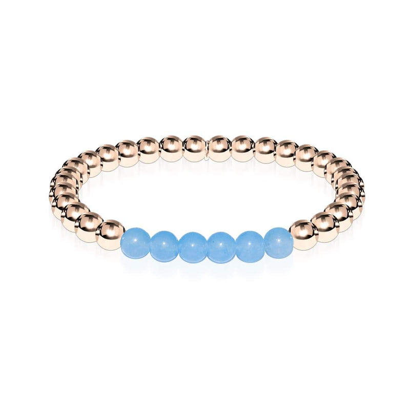 Coy | Or rose 18 carats | Aigue-marine | Bracelet d'expression de pierres précieuses