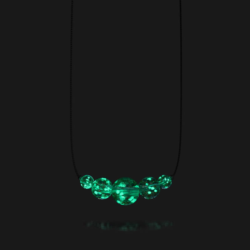 Alabaster | .925 Sterling Gold Vermeil | Firefly Glass Infinity Clasp Necklace