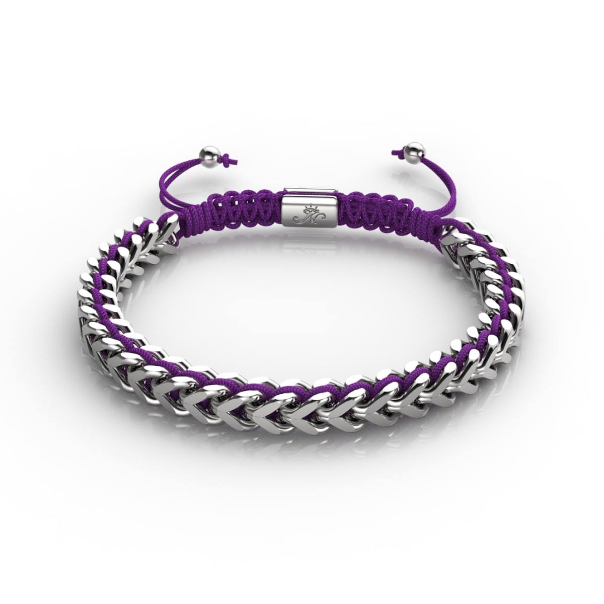 Purple x Silver | Gaia Wheat Chain Bracelet– NOGU Canada