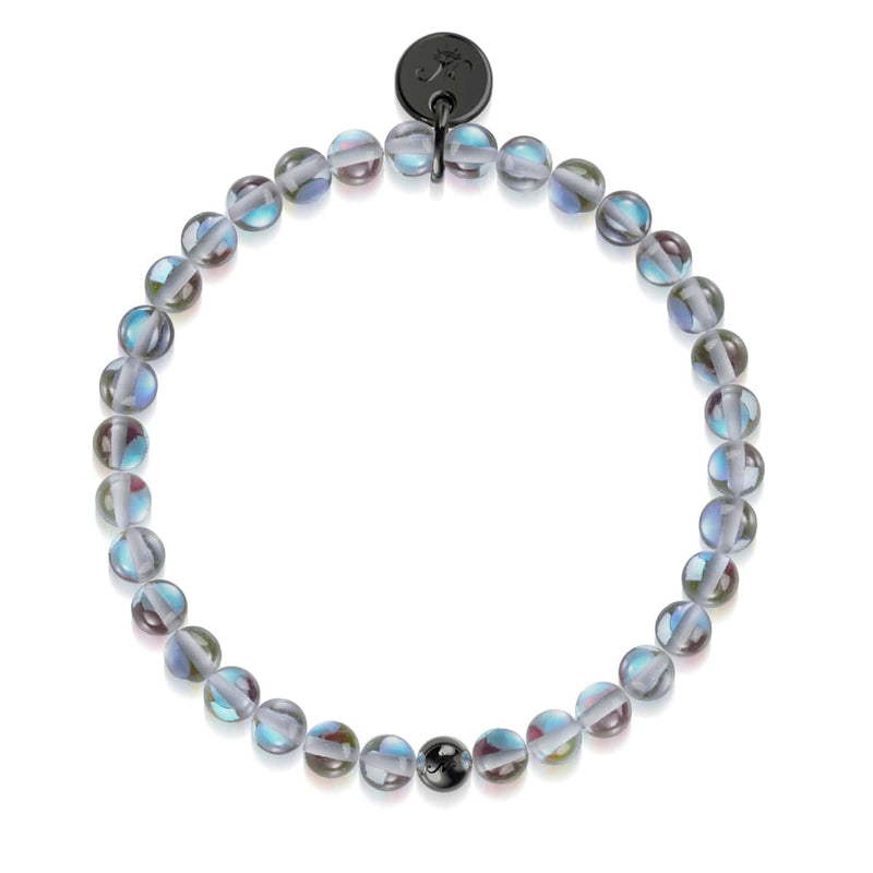 Voie Lactée | .925 argent sterling bronze à canon | Bracelet de perles de verre galaxie