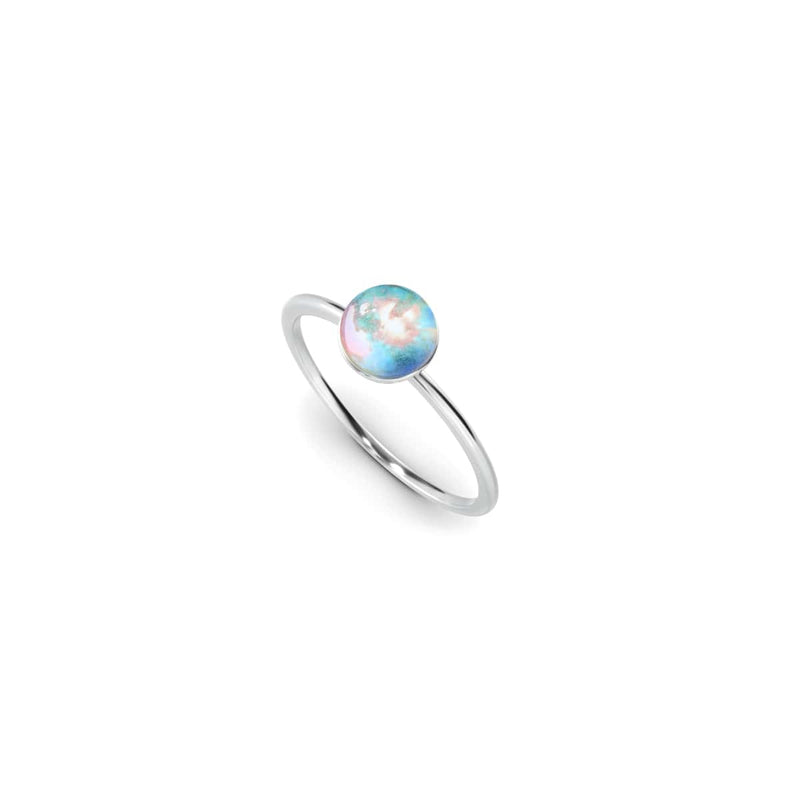 Rainbow Supernova | .925 Sterling Silver | Galaxy Glass Ring
