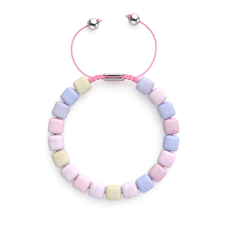 Morgan Quartz | Silver | Gemstone Pebble Macrame Bracelet