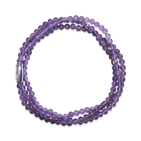 Améthyste | Argent sterling .925 | Enveloppement de pierres précieuses