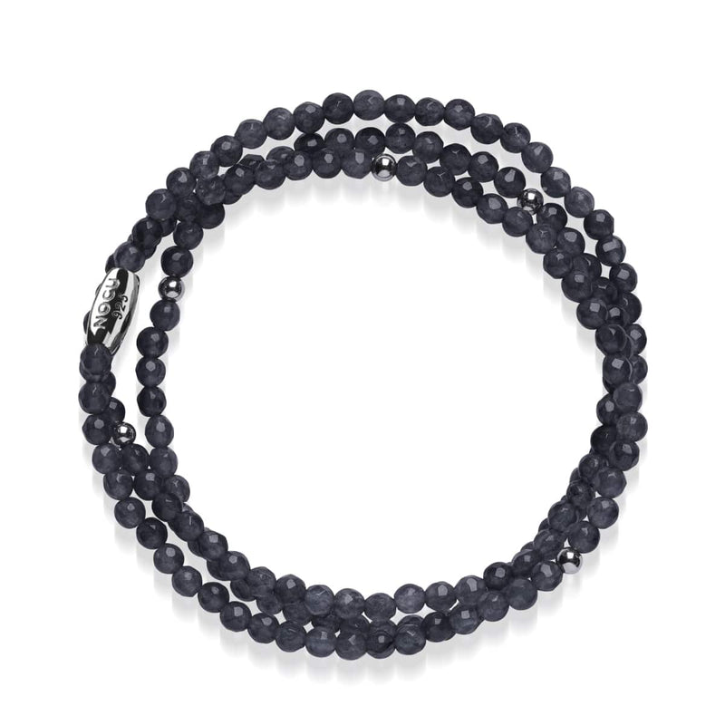 Jade gris | Argent sterling .925 | Enveloppement de pierres précieuses