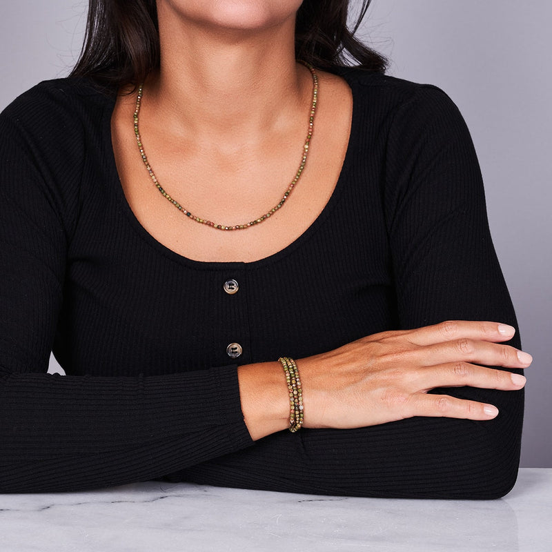 Agate d'Inde | .925 Sterling Or Rose Vermeil | Enveloppement de pierres précieuses