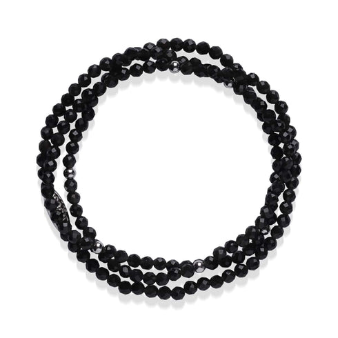 Obsidienne | Argent sterling .925 | Enveloppement de pierres précieuses