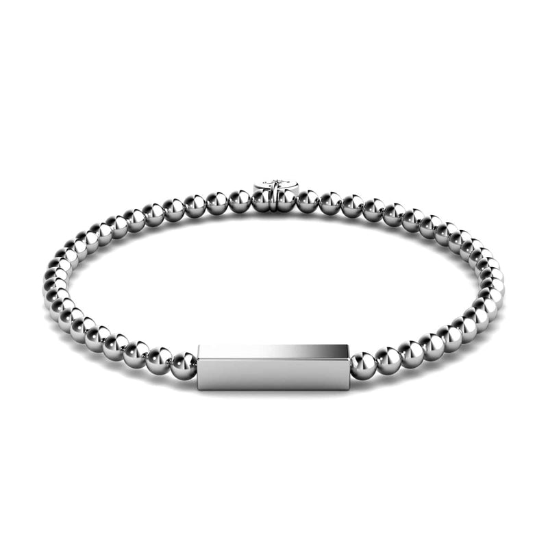 Argent | Bracelet barre dorée | mini