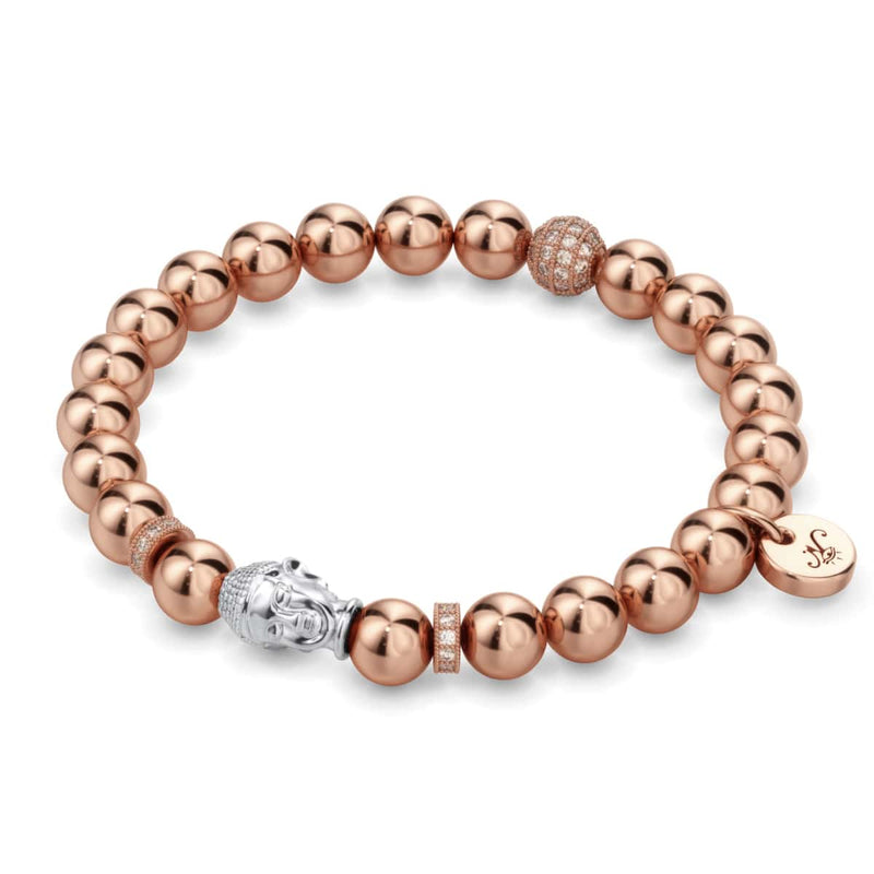 Or rose 18 carats et argent | Bracelet Bouddha Doré