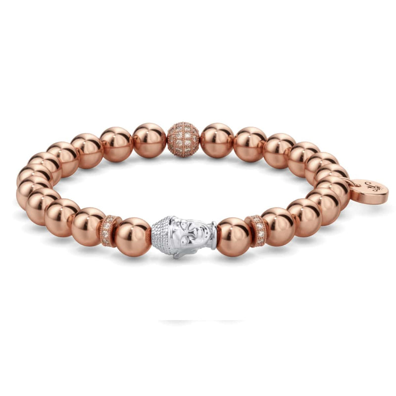 Or rose 18 carats et argent | Bracelet Bouddha Doré
