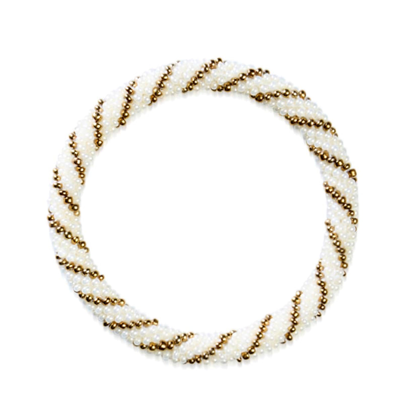 Noix de pécan au beurre | Bracelet de perles de verre de l'Himalaya