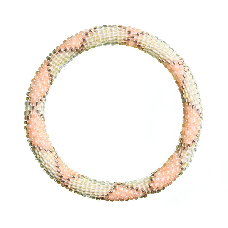 Citrouille au néon | Bracelet de perles de verre de l'Himalaya